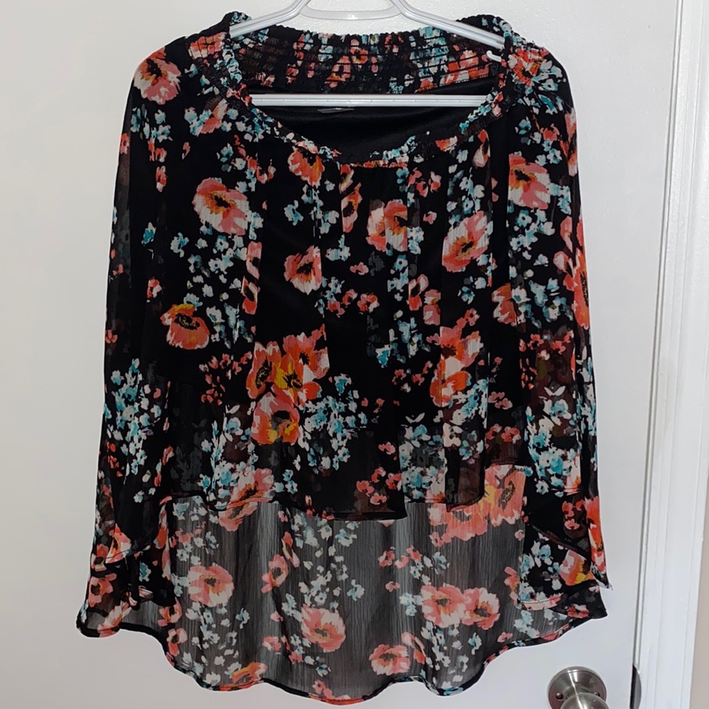 Floral High-low skirt